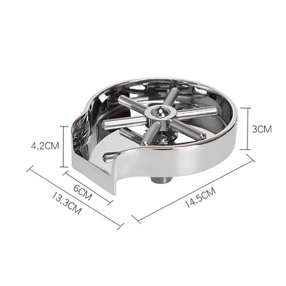 Glass Rinser for Kitchen Sink – Stainless Steel Bottle & Cup Washer Attachment