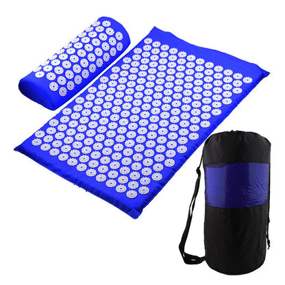 Acupressure Yoga Mat and Pillow Set for Back Pain Relief & Stress – Massage Spike Mat