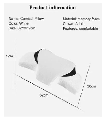 Orthopaedic Memory Foam Cervical Pillow – Ergonomic Neck Support Pillow