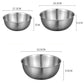 3pcs Stainless Steel Mixing Bowl Set with Measuring Scale – Non-Slip, Durable