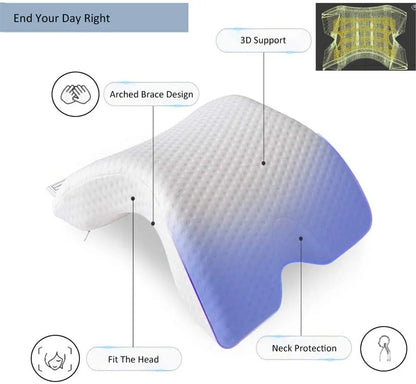 U-Shaped Orthopedic Memory Foam Pillow – Neck & Arm Support for Side Sleepers