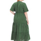 Plus Size Polka Dot V-Neck Boho Maxi Dress