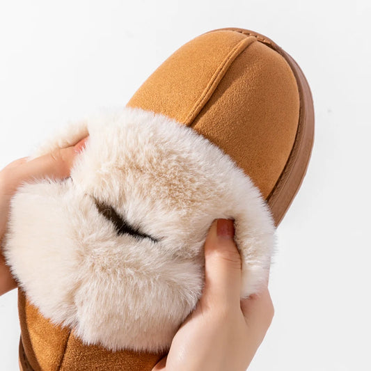 Women's Winter Faux Suede Slippers – Ultra Warm & Anti-Slip
