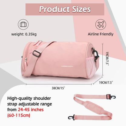 Women’s Waterproof Gym, Yoga & Weekend Bag with Shoe Compartment