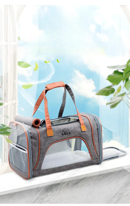 Luxury Foldable Pet Travel Bag – Airline-Approved Breathable Carrier for Cats & Dogs Dealprice.co.uk