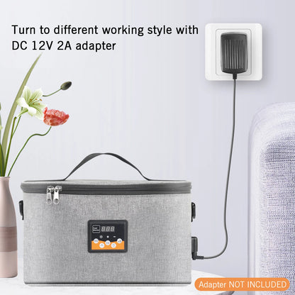 Portable Baby Food Warmer 3.8L – 12V Digital Car Bottle Heater with Temperature Control