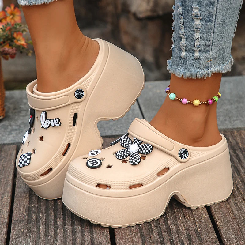 Women's Platform Clogs Slip On Slides – Summer Shoes Beach Sandals