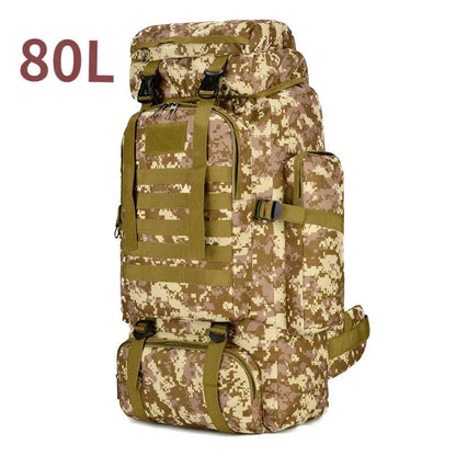 80L/100L Tactical Mountaineering Backpack – Large Capacity Hiking & Camping Bag Dealprice.co.uk