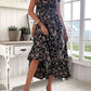Plus Size Floral Maxi Dress for Women – V-Neck Ruffle Sleeve Summer Dress