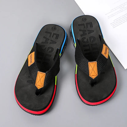 Summer Flip-Flops for Men – Non-Slip Outdoor Beach Slides with Street Style Look