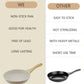 Medical Stone Ceramic Cookware for Gas & Induction - Non-Stick Wok Frying Pan