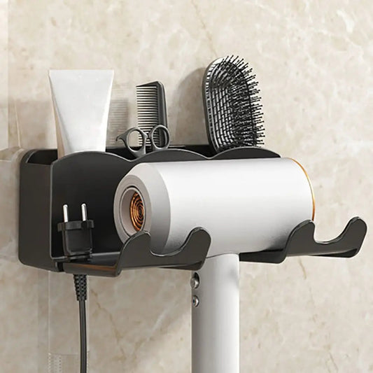 Wall-Mounted Hair Dryer Holder – Space-Saving Bathroom Organizer Dealprice.co.uk
