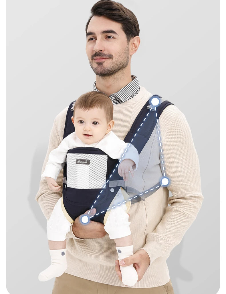 Portable Lightweight Outdoor Baby Carrier Wrap – Breathable, Durable, Solid Colour