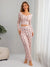 Cute Bear Print Pyjama Set – Comfy V-Neck Loungewear for Snuggly Nights