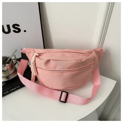 Canvas Running Waist & Chest Bag – Casual Crossbody Fanny Pack for Women