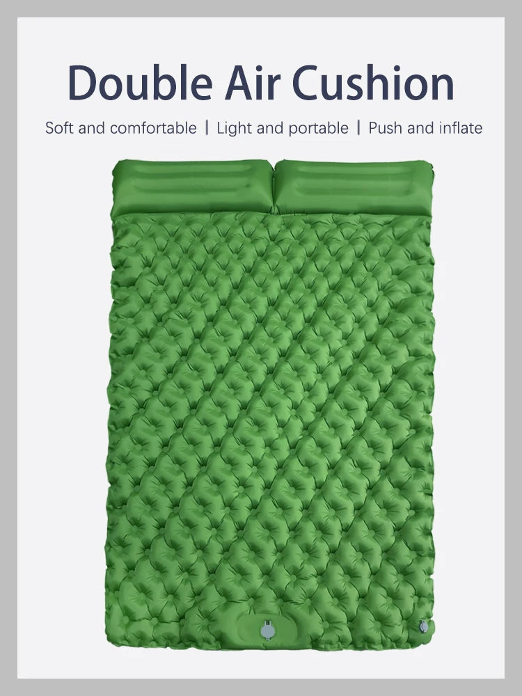 Double Camping Inflatable Mattress – Ultralight & Extra Wide Sleeping Pad