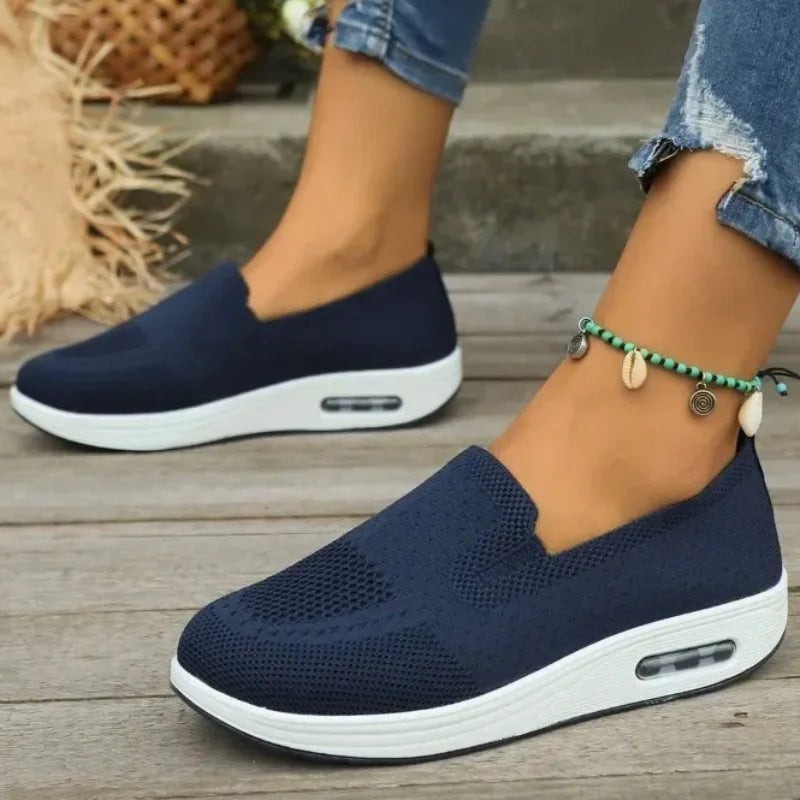 Women's Trainers Slip On Air Cushion Arch Support Memory Foam Walking Sneakers