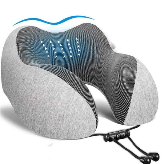 U-Shaped Memory Foam Travel Pillow – Neck & Cervical Support