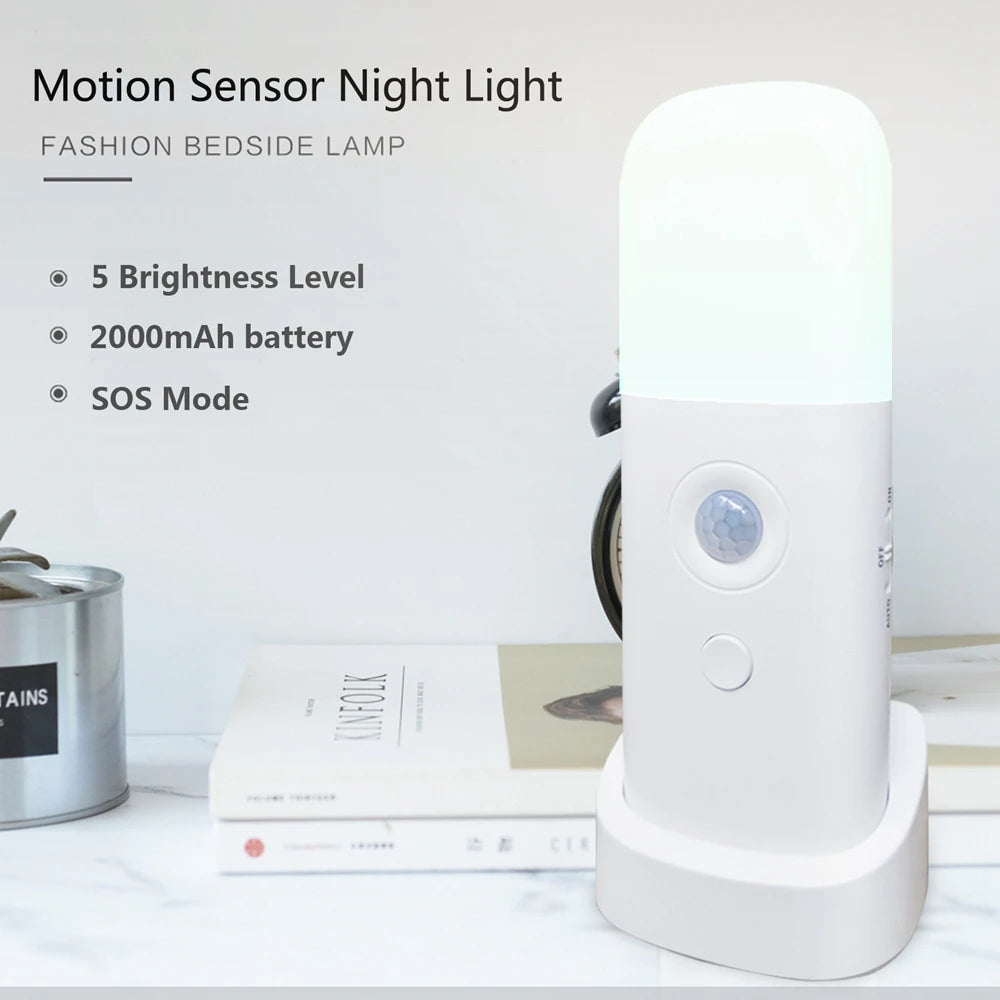 USB Rechargeable Motion Sensor Night Light – Dimmable & Portable for Bedroom, Hallway & Kids Room Dealprice.co.uk
