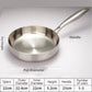 Premium 316 Stainless Steel Frying Pan Wok – Non-Stick, Uncoated, 7-Ply Skillet