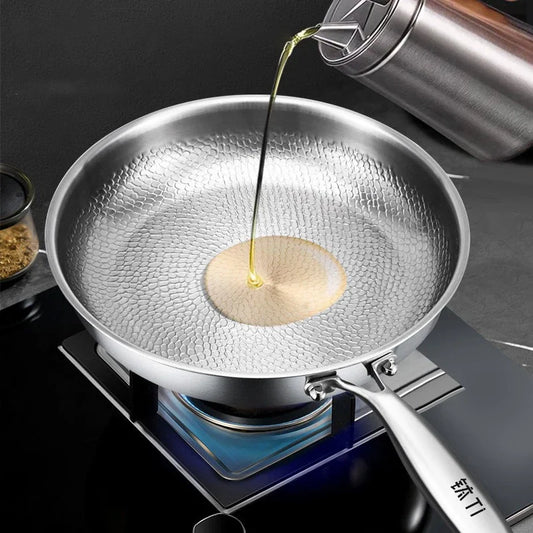 Pure Titanium Non-Stick Frying Pan – Fish Scale Hammer Pattern