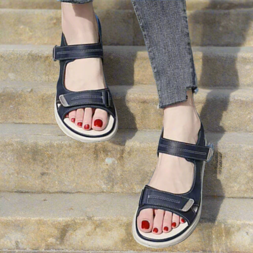 Summer Elegant Women Genuine Leather Sandals – Lightweight Sporty Style