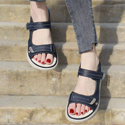 Summer Elegant Women Genuine Leather Sandals – Lightweight Sporty Style