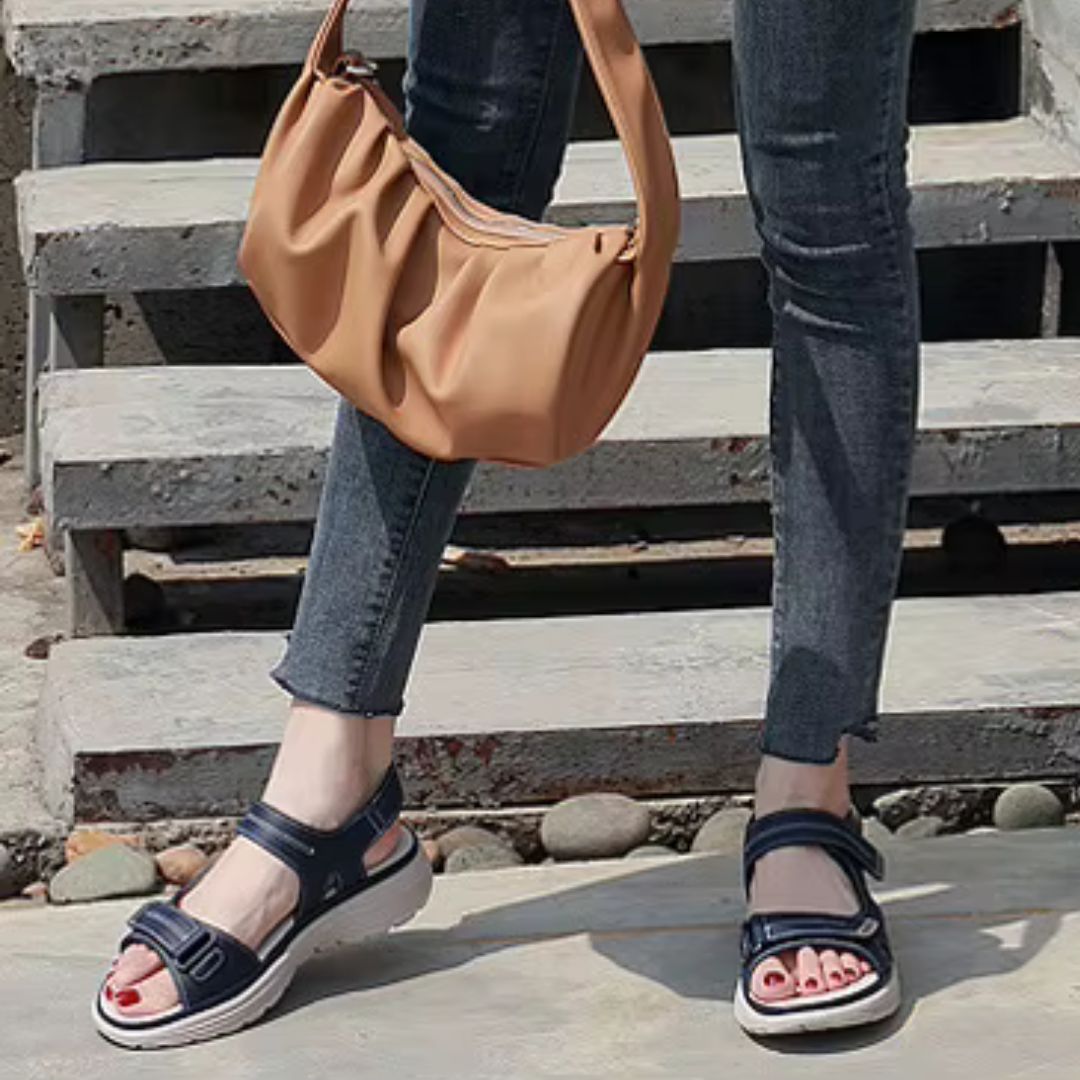 Summer Elegant Women Genuine Leather Sandals – Lightweight Sporty Style