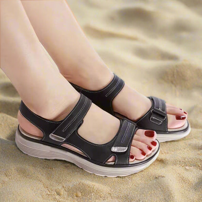 Summer Elegant Women Genuine Leather Sandals – Lightweight Sporty Style