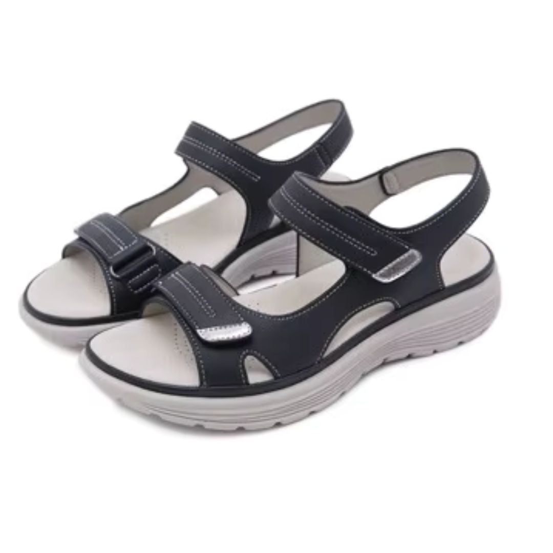Summer Elegant Women Genuine Leather Sandals – Lightweight Sporty Style